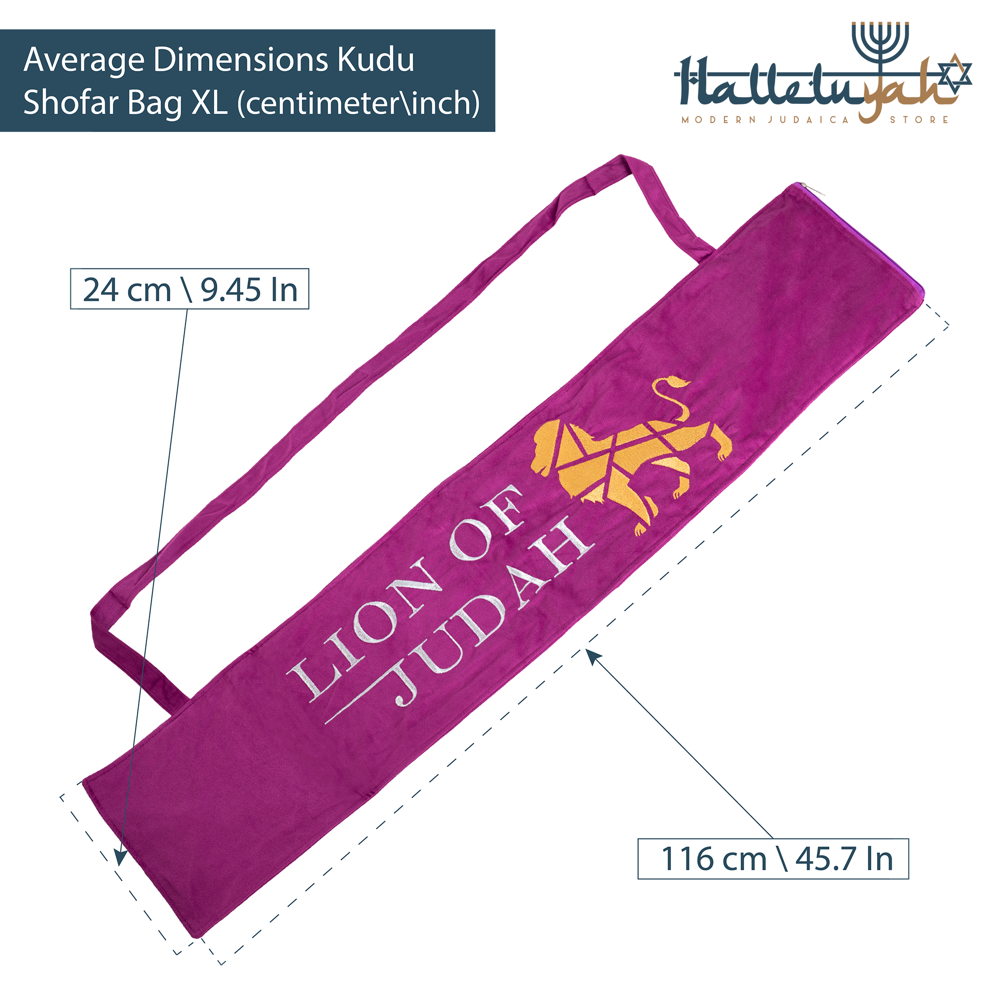 Kudu Purple Velvet Bag For Kudu Shofar (WS)