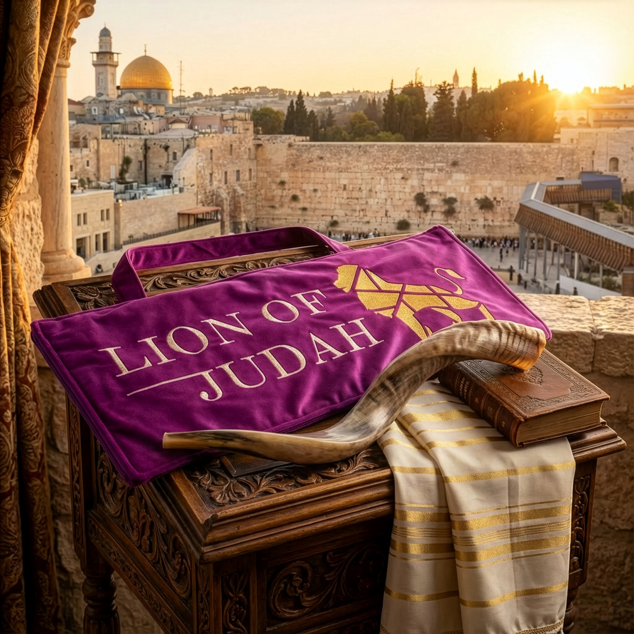 Kudu Purple Velvet Bag For Kudu Shofar (WS)