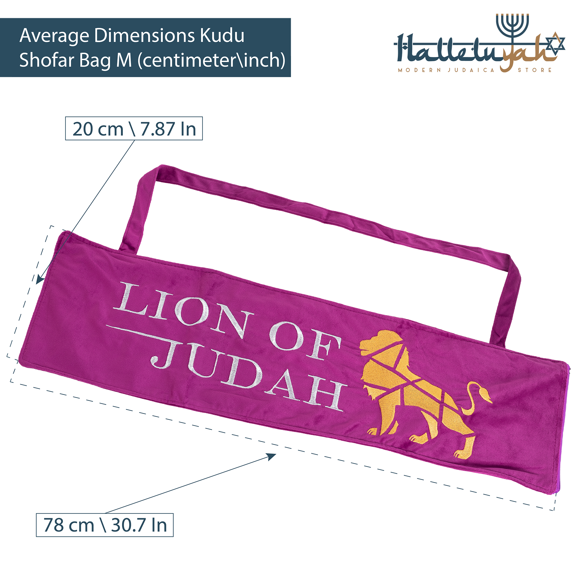 Kudu Purple Velvet Bag For Kudu Shofar (WS)