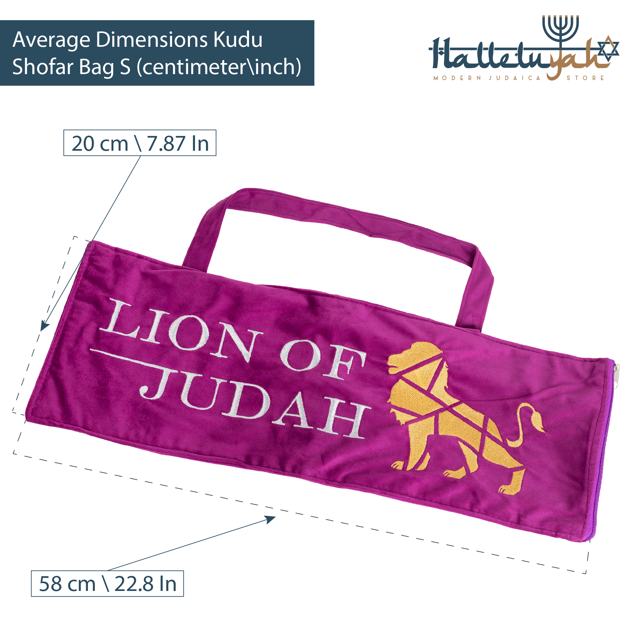 Kudu Purple Velvet Bag For Kudu Shofar (WS)